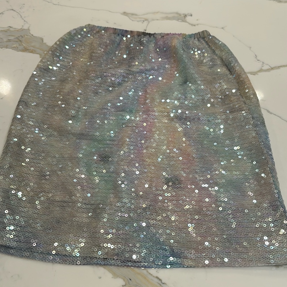 Carven rainbow sequin skirt size 4